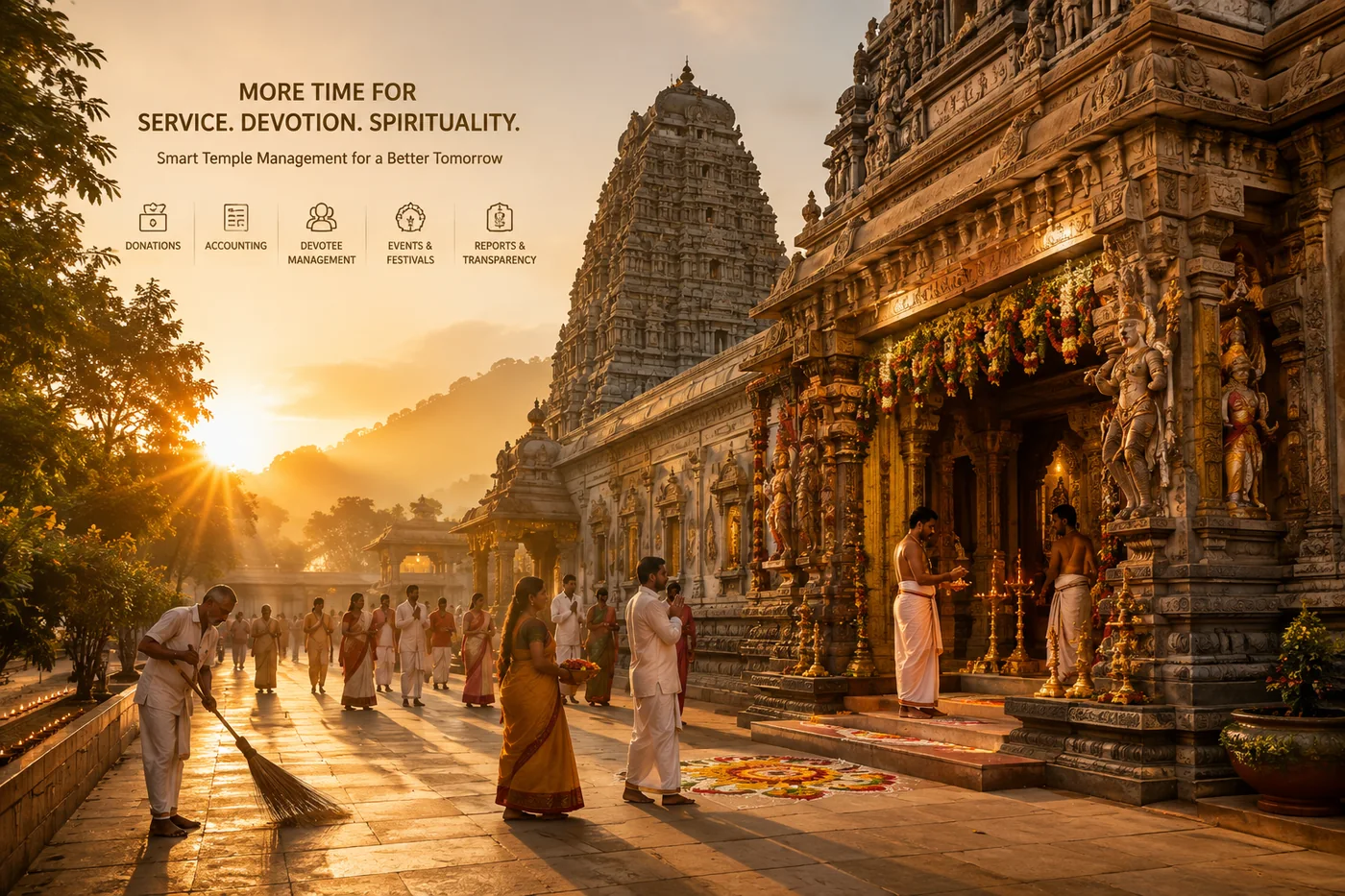 Temple Management Software helping temples create more time for devotion and spiritual service.